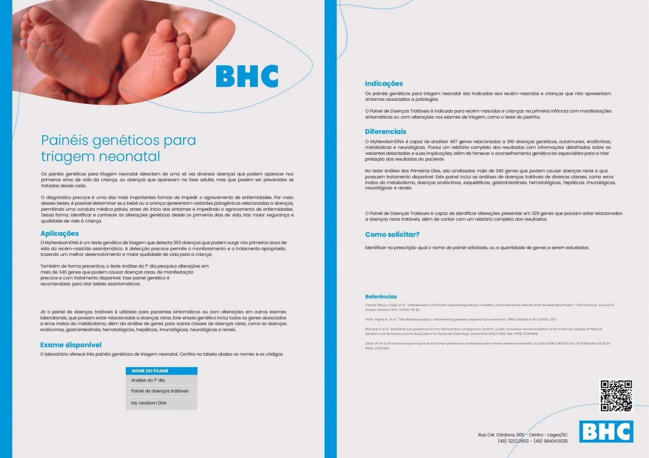 PAINEIS GENÉTICOS PARA TRIAGEM NEONATAL