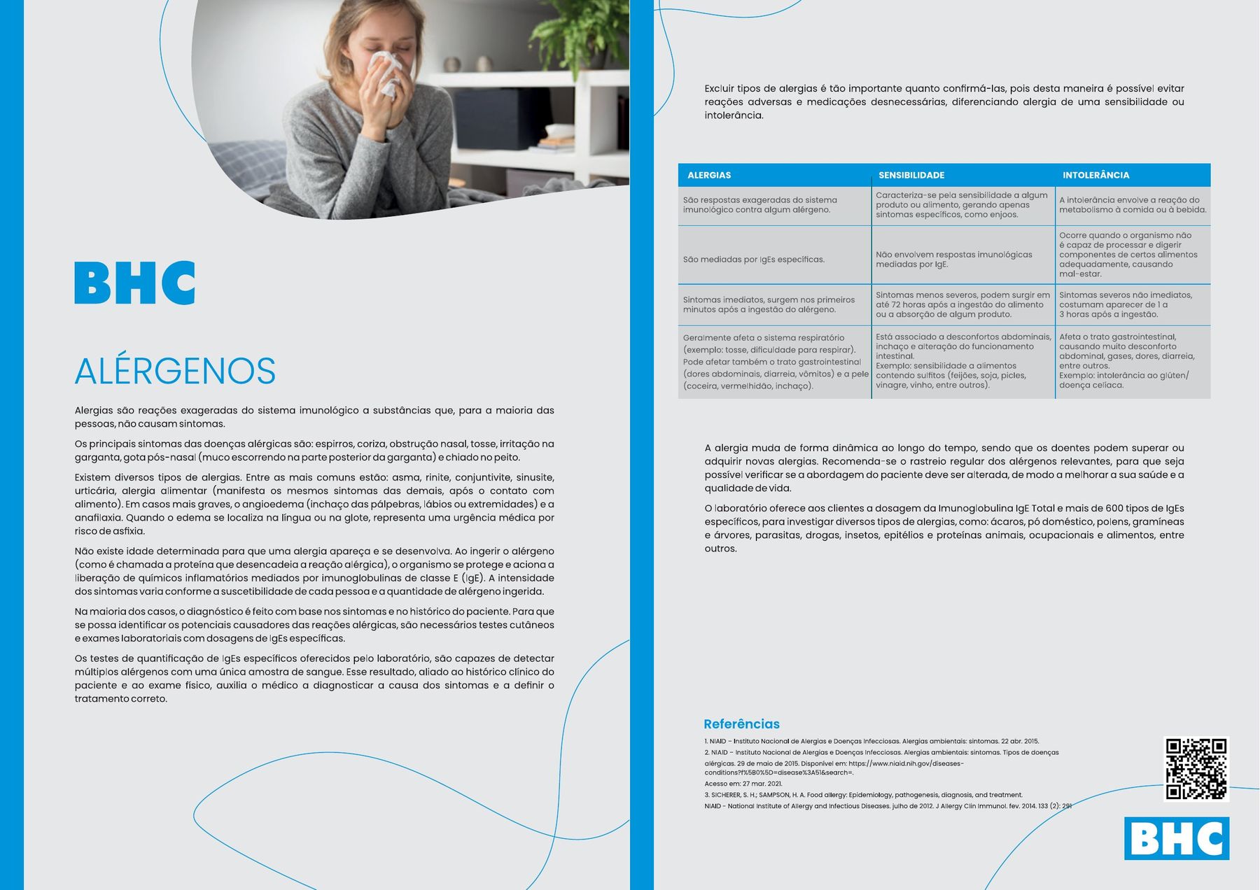 Capa do informativo: Alérgenos — IgE Total e Específicas