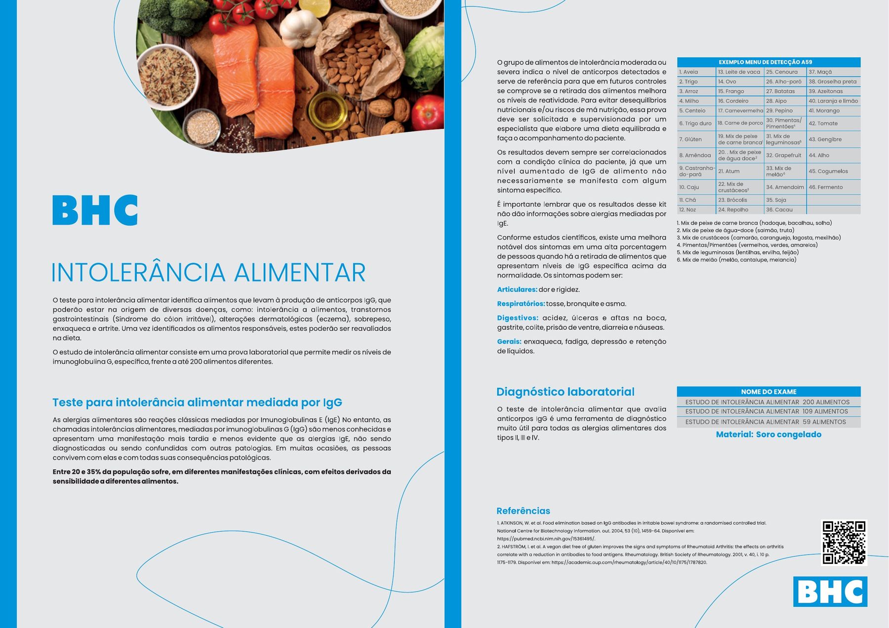 Capa do informativo: Intolerância Alimentar (IgG)